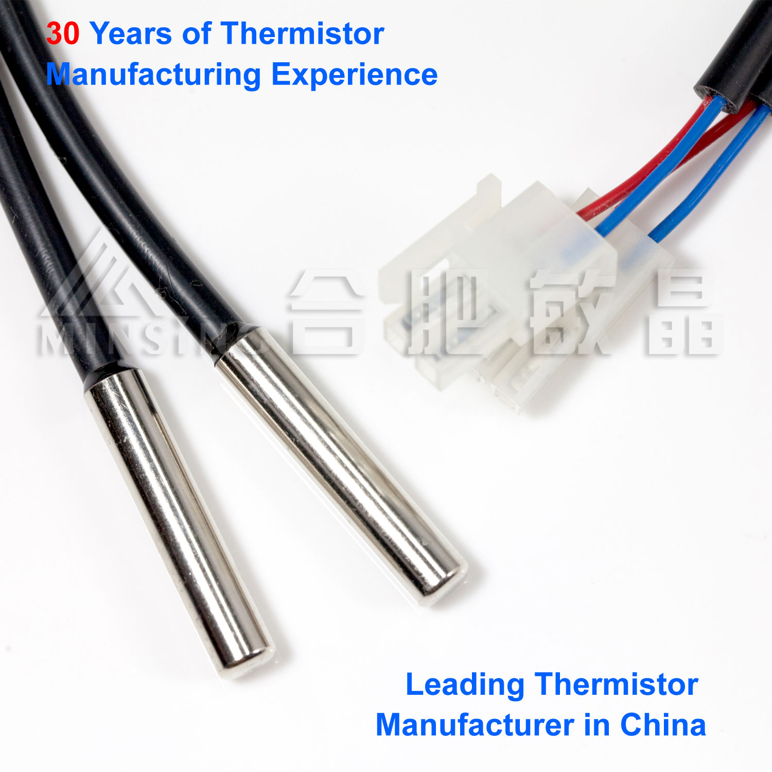 Compact Ntc Thermistor Temperature Sensor for Harness Applications