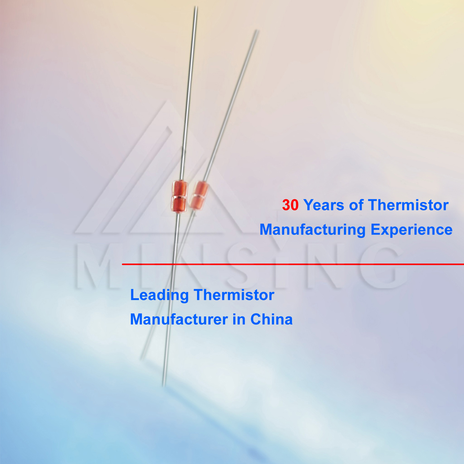 Industrial Grade MF58 Diode NTC Glass Encapsulated Thermistor