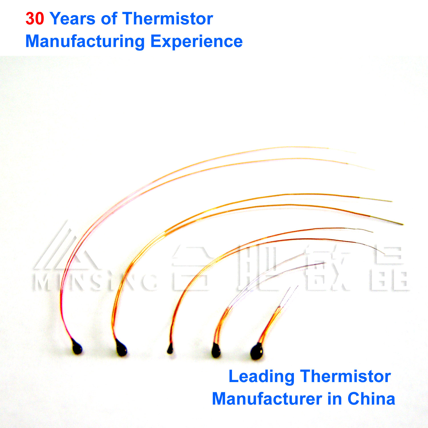 MF5A high stability bead 20k-50k 3470 3950 epoxy sesin ntc thermistor