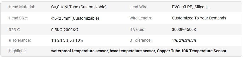 NTC Temperature Sensor